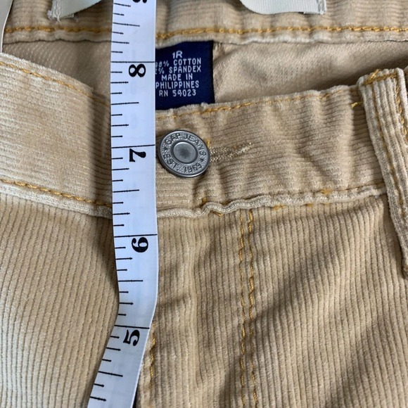 Vintage Y2K Low rise GAP Madonna Tan Beige cords corduroy flared Sz 1R NWT! - Picture 6 of 8